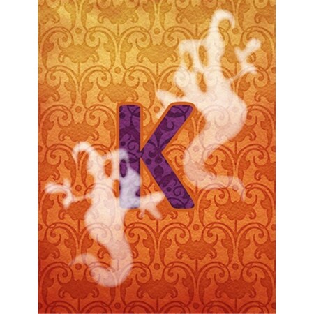 Carolines Treasures Halloween Ghost Letter K Monogram Initial Flag Garden Size CJ1040-K-GF